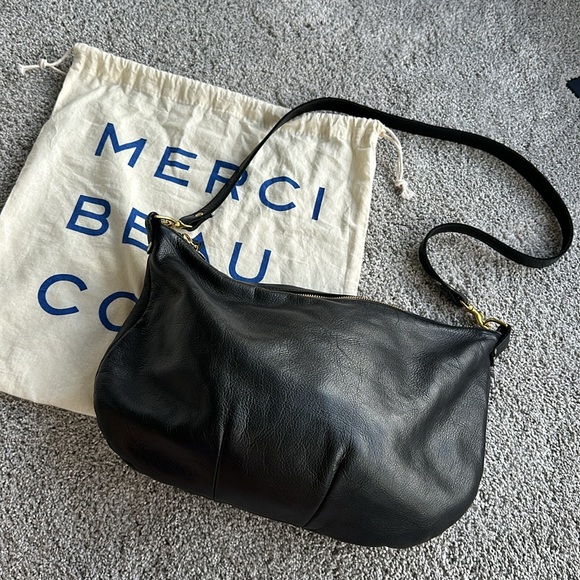 Clare V. Moyen Messenger Black Leather EUC - Picture 7 of 16